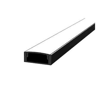Profil SLW8 noir 2m plexi mat accessoires inclus|-GCHSLW8BM2