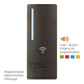 Lecteur RFID AS3 ABS IP64 125 KHz + 13,56 MHz 12/24V AC/DC 999u 2R S0 Elec. D.|-IZYAS320S0X-EC