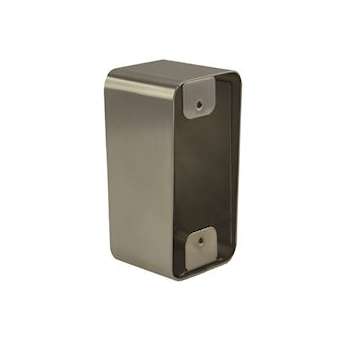 Boîtier acier inoxydable 42 x 87 x 38/42 mm pour plaque 39,5 x 84,5 mm|-IZYSSH100