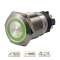 Bouton poussoir acier inox diam. 19 mm Halo vert 24V DC Contact NO+NC (V)