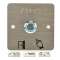 Bouton poussoir acier inox d19 mm Halo bleu 12V DC Contact NO+NC (C) + SSP201|-IZYSS19B12CP201