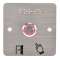 Bouton poussoir acier inox d19 mm Halo rouge 12V DC Contact NO+NC (F) + SSP201|-IZYSS19R12WP201