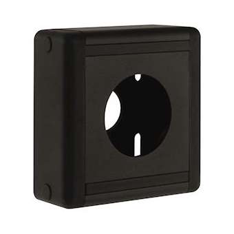 Boîtier noir aluminium / ABS 80 x 80 x 28 mm pour IRS38, IRS38B et IRS38TL|-IZYAH808028