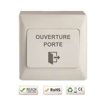 Bouton poussoir ABS Ap 86 x 86 x 41/47 mm Contact inverseur CO/NO/NF|-IZYEXS86AP