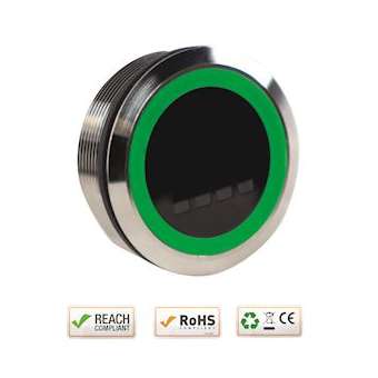 Capteur IR pilotable d. 38 mm 12/24V DC Halo R/V/B Chenillard O. et buzzer|-IZYIRS38TL