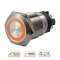 Bouton poussoir acier inox diam. 19 mm Halo orange 12V DC Contact NO+NC (V)