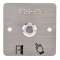 Bouton poussoir acier inox d19 mm Halo blanc 12V DC Contact NO+NC (V) + SSP201|-IZYSS19W12P201