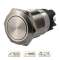 Bouton poussoir acier inox diam. 19 mm Contact NO+NC (V)|-IZYSS19