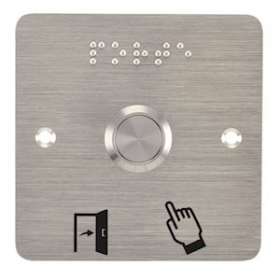 Bouton poussoir acier inox d19 mm Contact NO+NC (C) + SSP201|-IZYSS19CP201