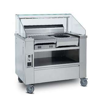 Show-cooking 2 postes Dimensions (LxPxH) mm: 1115x761x1264|Tecnox-TNXVISIO-2P-2