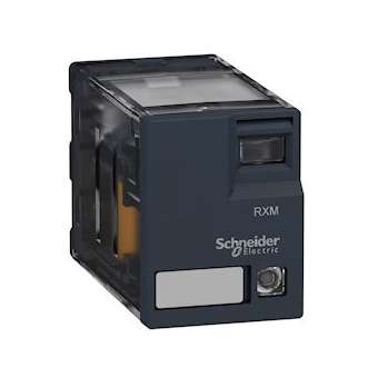 Zelio Relay RXM - relais miniature - embrochable - DEL - 4OF - 12A - 120VAC|Schneider Electric-SCHRXM4AB3F7