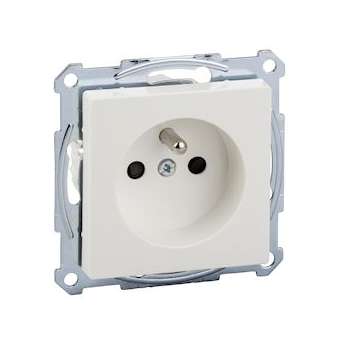 Merten M-Plan - prise 2P+T - NF - borne auto - blanc polaire brillant|Schneider Electric-SCHMTN2500-0319