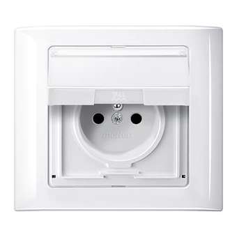 Aquadesign - plaque de finition standard - 1 poste - blanc|Schneider Electric-SCHMTN400119