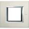Plaque rectangulaire Axolute Aluminium brossé 2 modules - Naturel|Bticino-TICHA4802XC