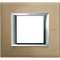 Plaque rectangulaire Axolute Aluminium brossé 2 modules - Titane|Bticino-TICHA4802NX