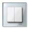 Merten M-Plan - enjoliveur pour commande double d'éclairage - blanc brillant|Schneider Electric-SCHMTN432519