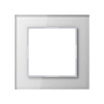Cadre 1 poste / Acréation Verre Blanc|Jung france-IUNAC581GLWW