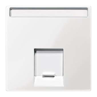 Merten System M - enjoliveur RJ45 central - IP20 - blanc polaire|Schneider Electric-SCHMTN469819