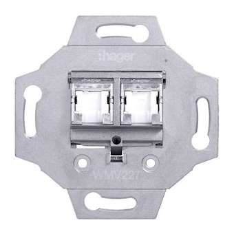 1930 RJ45 double Cat 6 STP|Hager-HAGWMV227