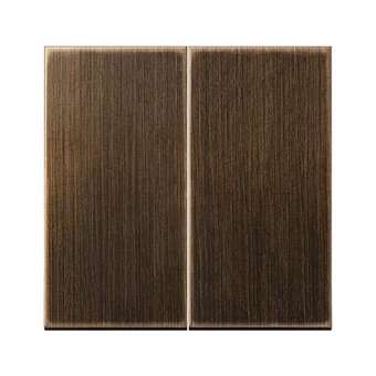 Enjoliveur double touche / LS 990 Laiton ancien|Jung france-IUNME2995AT