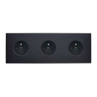 Façade CONFIDENCE LAITON NOIR TRIPLE HORIZONTALE PC PC PC|Modelec-MD8310-408M