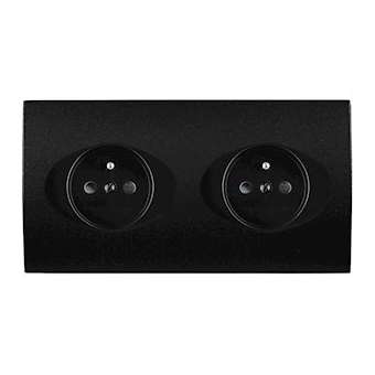 Façade KARO NOIR DOUBLE HORIZONTALE PC PC|Modelec-MD8260-208