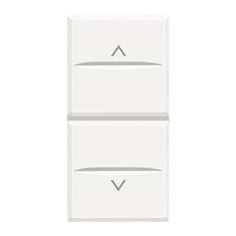 Double-poussoir avec stop pour volets roulants Axolute - White - 1 module|Bticino-TICHD4036ST