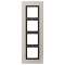 Cadre 4 postes / LS PLUS Métal Inox|Jung france-IUNLSP984ES