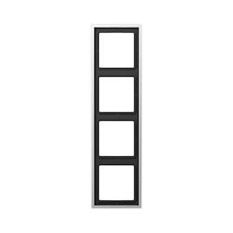 Cadre 4 postes / LS 990 Aluminium|Jung france-IUNAL2984