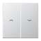 Enjoliveur double touche IN+BP VR-store / LS 990 Aluminium|Jung france-IUNAL2995P