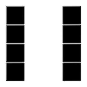 Kit touche complet 4 voies F50 / LS 990 Noir|Jung france-IUNLS504TSASW