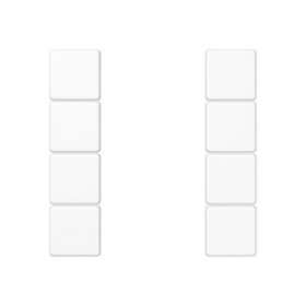 Kit touche complet 4 voies platine F50 / A 500 Blanc|Jung france-IUNA504TSAWW