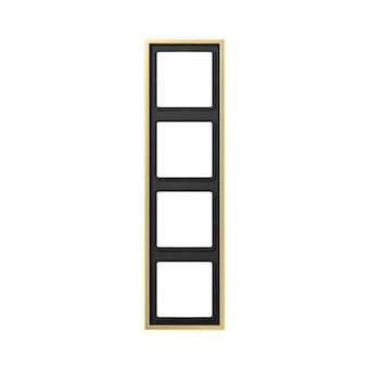 Cadre 4 postes / LS 990 Laiton doré|Jung france-IUNME2984C