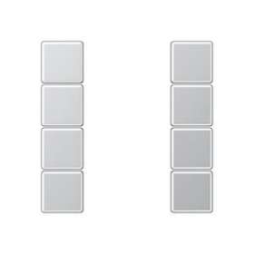 Kit touche complet 4 voies platine F50 / A 500 Aluminium|Jung france-IUNA504TSAAL