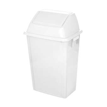POUBELLE murale 40L couvercle blanc|JVD-JVD8991450