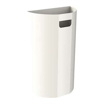 POUBELLE murale demi-lune 40L blanche|JVD-JVD8991417