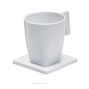 Plateau MAESTRO 1 tasse 200ml/1 soucoupe blanche|JVD-JVD8661158