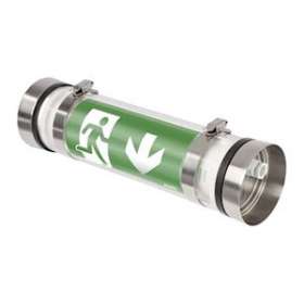 INDULUX / Bloc tube évacuation inox316L SATI adressable 100% LED - BAES|Kaufel-KAU101112K