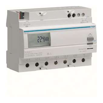 Compteur divisionnaire triphasé direct 100A avec sortie KNX|Hager-HAGTE360