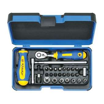 Kit d'embouts de clés à douille 1/4'', 28 pièces|Klauke-KKEKL361
