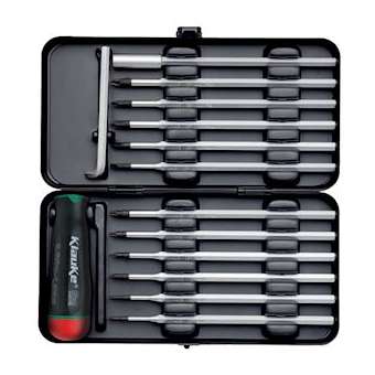 Set de tournevis dynamométriques plage de couple 0,6 - 1,5 Nm - 14 pces|Klauke-KKEKL38715
