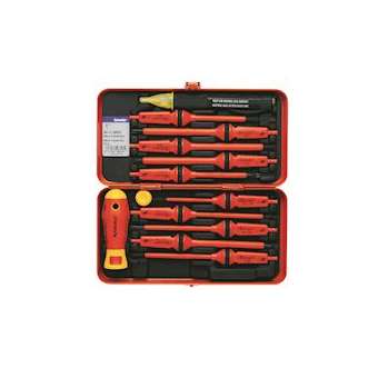 Coffret métallique de 10 lames isolées 1000V + détect. de tension sans contact|Klauke-KKEKL300IS