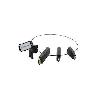 Adaptateur HDMI femelle vers DisplayPort mâle, MDP mâle et mini HDMI|Kramer Electronics France-KRA99-9191023
