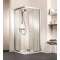 PAROI JAZZ+ 1/2 ENSEMBLE COULISSANT SANS SEUIL 90 TRANSPARENT ARGENT MAT