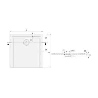RECEVEUR SPACE MINERAL S CARRE 70X70 BLANC|Leda-LD1L12SMSC070