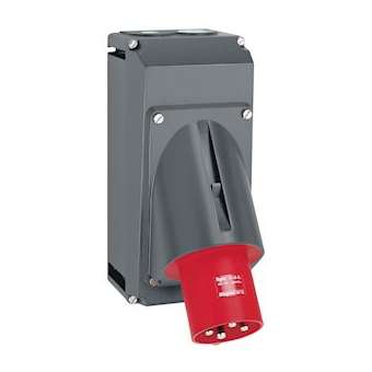 Fiche inclinée Hypra IP44 63A - 380V~ à 415V~ - 3P+T - plastique|Legrand-LEG053773