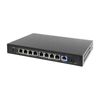 Switch 4 ports PoE 1Gb auto-adaptable, 1 port fibre, 1 port Uplink|Tiptel-TIPTIPTELSP1009