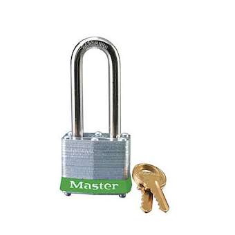 Cadenas Acier Laminé - Clé identique - Bande de protection verte - Anse 51 mm|Master lock europe-SKP3KALHGRN
