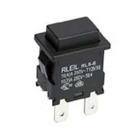 RL56-11(ON)-R-0-BK/BK-P4-0-0: poussoir ON-OFF unipolaire pour découpe 19x13mm|Mci coupatan-LCI090246