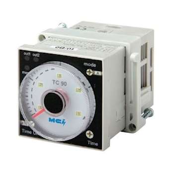 TC94: minuterie électronique multifonction format 48x48mm. Alim 24..230Vca/cc|Mci coupatan-LCI070450